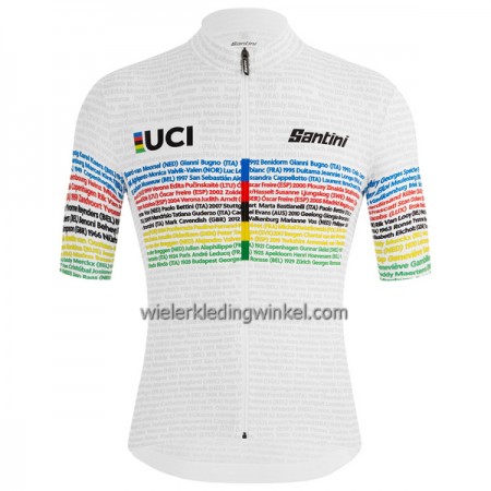 Wielershirt 2023 UCI World Champion Road 100 Veelkleurig Wit
